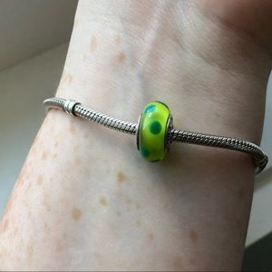 Pandora Green Dot Moreno Charm (Retired)